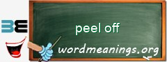 WordMeaning blackboard for peel off